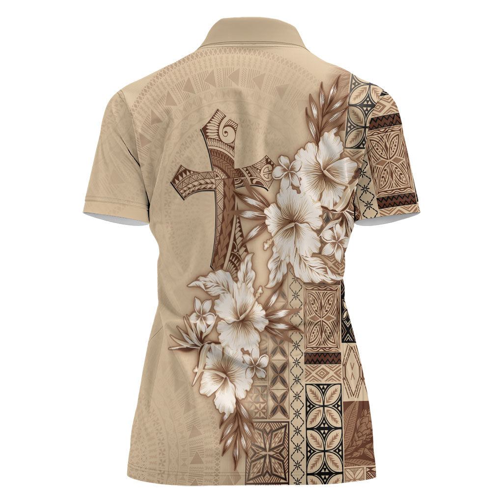 Samoa AIGA Mamanu Siapo Malu Motifs Women Polo Shirt