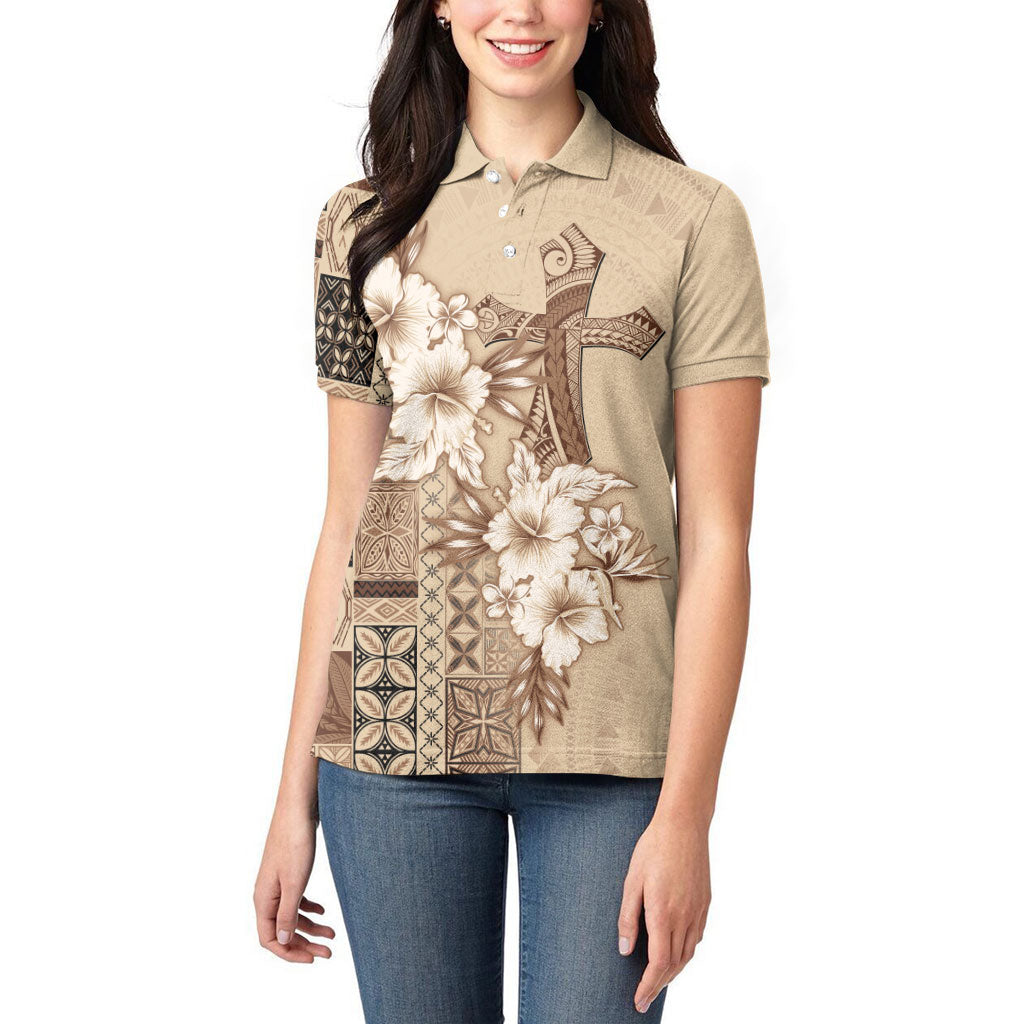 Samoa AIGA Mamanu Siapo Malu Motifs Women Polo Shirt