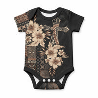 Samoa AIGA Mamanu Siapo Malu Motifs Baby Onesie Black Ver