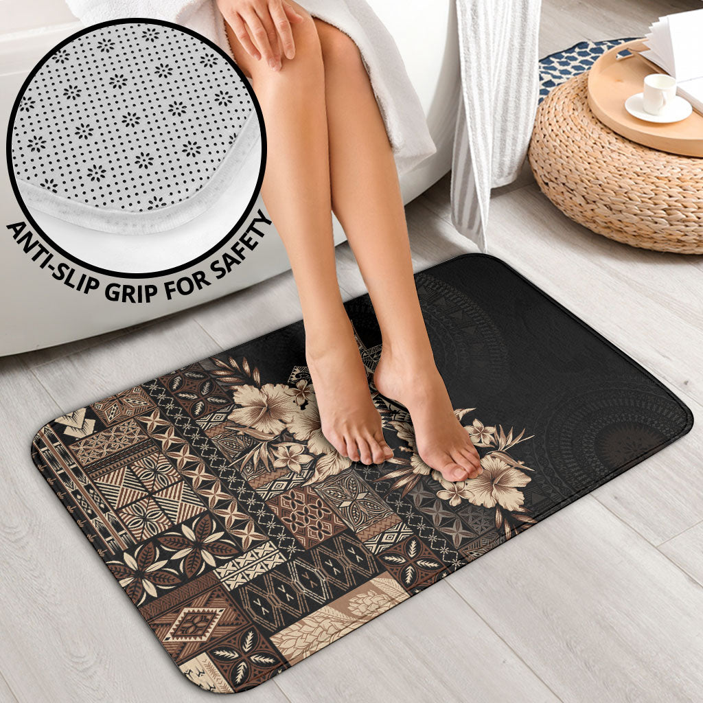 Samoa AIGA Mamanu Siapo Malu Motifs Bathroom Set Black Ver