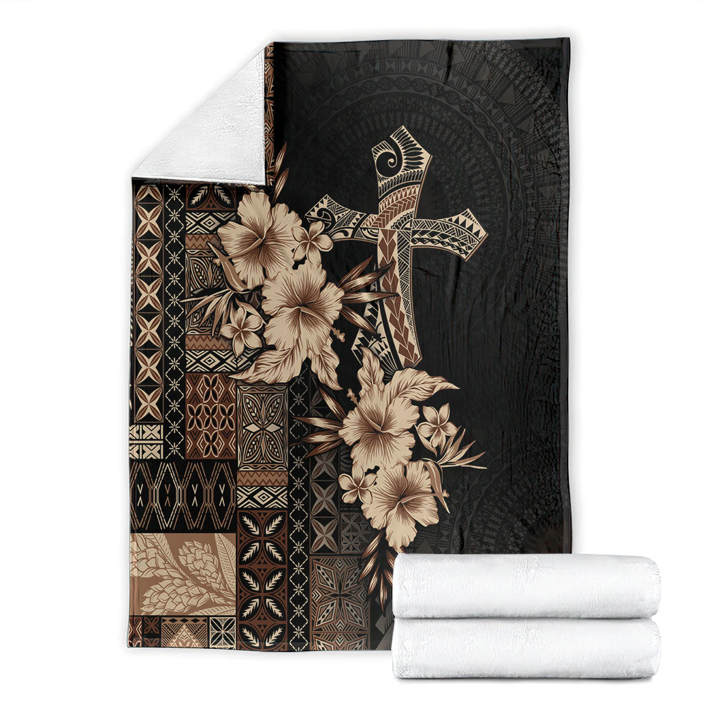 Samoa AIGA Mamanu Siapo Malu Motifs Blanket Black Ver