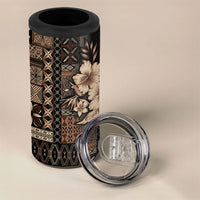 Samoa AIGA Mamanu Siapo Malu Motifs 4 in 1 Can Cooler Tumbler Black Ver