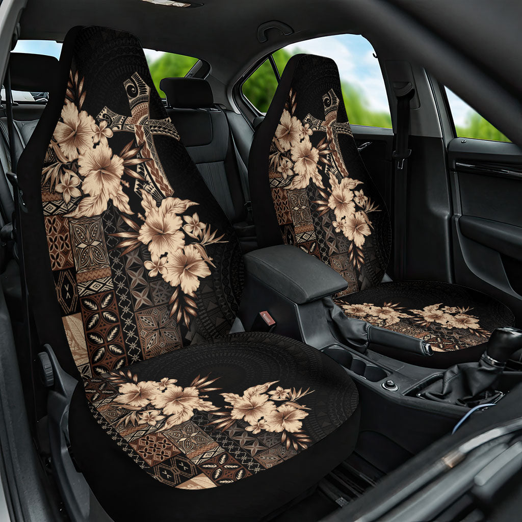 Samoa AIGA Mamanu Siapo Malu Motifs Car Seat Cover Black Ver