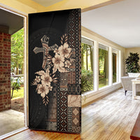 Samoa AIGA Mamanu Siapo Malu Motifs Door Cover Black Ver