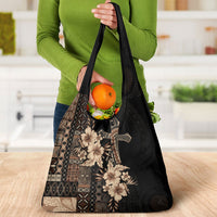 Samoa AIGA Mamanu Siapo Malu Motifs Grocery Bag Black Ver