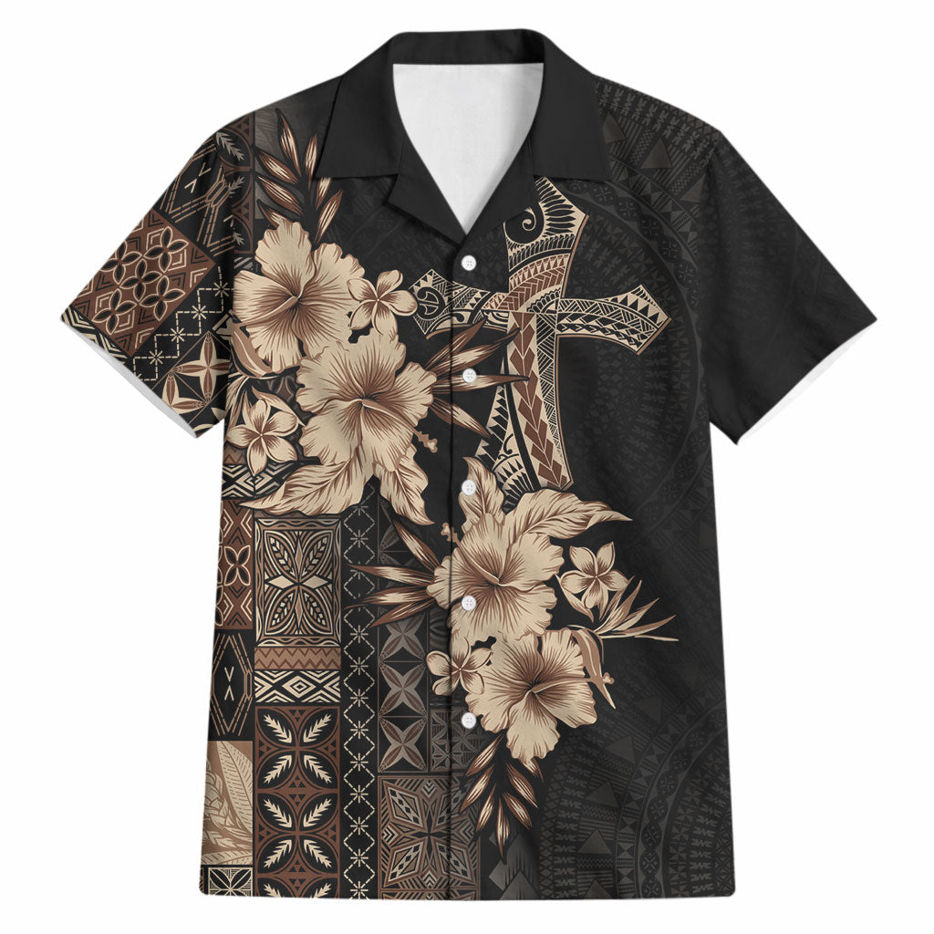 Samoa AIGA Mamanu Siapo Malu Motifs Hawaiian Shirt Black Ver