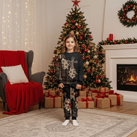Samoa AIGA Mamanu Siapo Malu Motifs Christmas Pajama Set Black Ver
