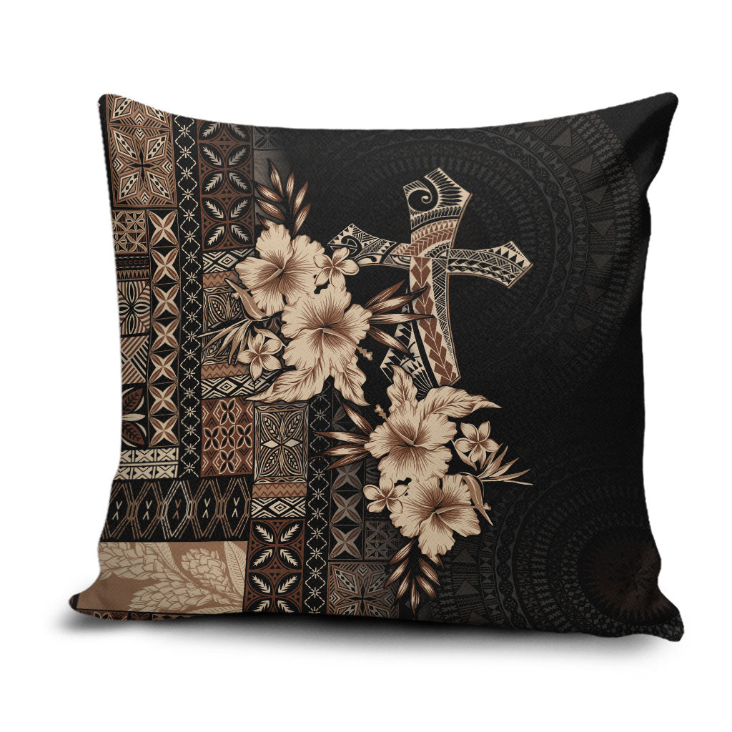 Samoa AIGA Mamanu Siapo Malu Motifs Pillow Cover Black Ver
