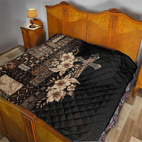 Samoa AIGA Mamanu Siapo Malu Motifs Quilt Black Ver