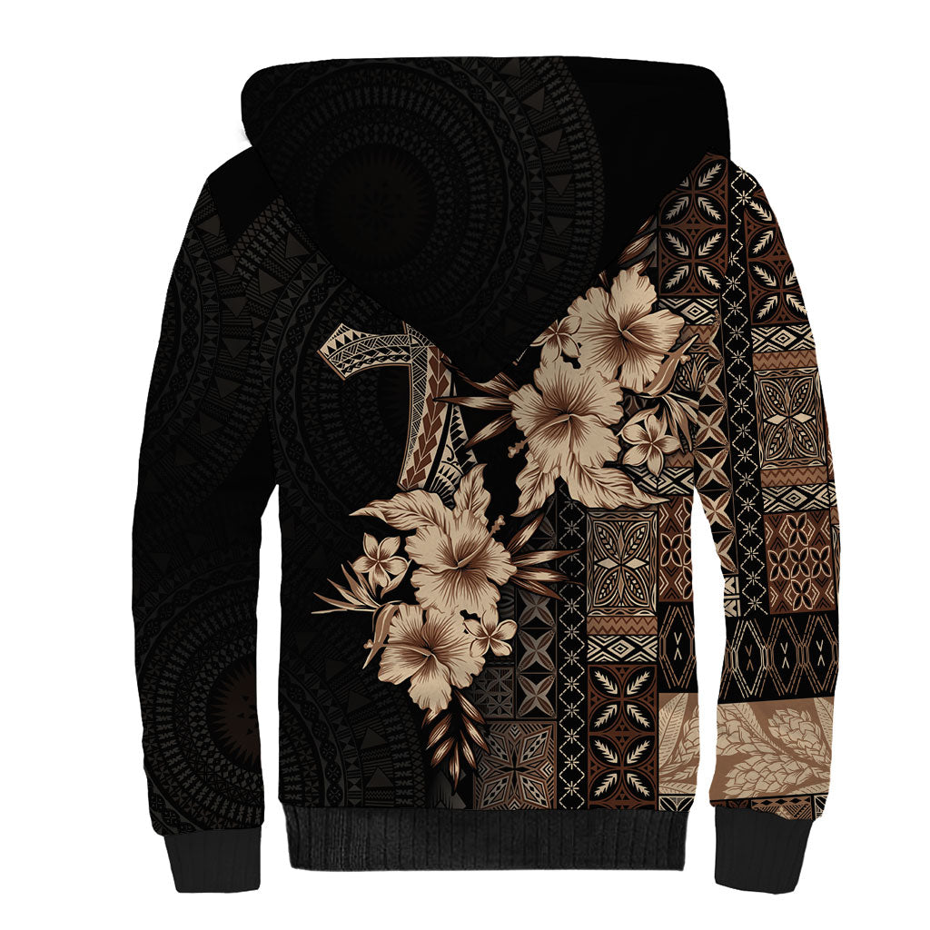 Samoa AIGA Mamanu Siapo Malu Motifs Sherpa Hoodie Black Ver