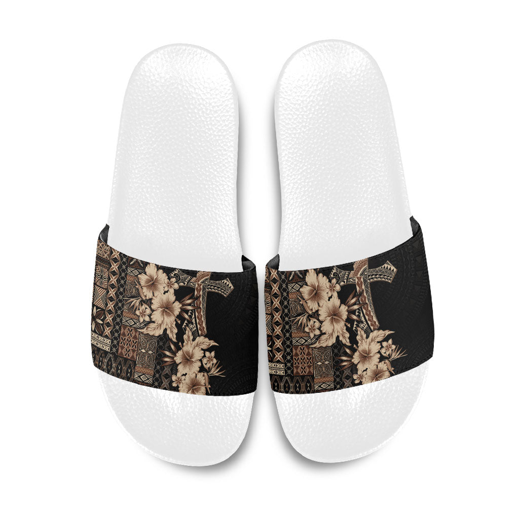 Samoa AIGA Mamanu Siapo Malu Motifs Slide Sandals Black Ver
