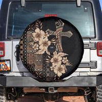 Samoa AIGA Mamanu Siapo Malu Motifs Spare Tire Cover Black Ver