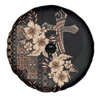 Samoa AIGA Mamanu Siapo Malu Motifs Spare Tire Cover Black Ver
