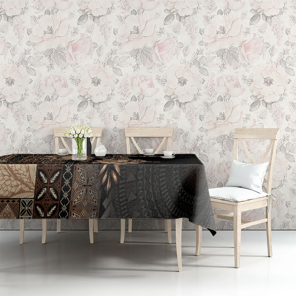 Samoa AIGA Mamanu Siapo Malu Motifs Tablecloth Black Ver