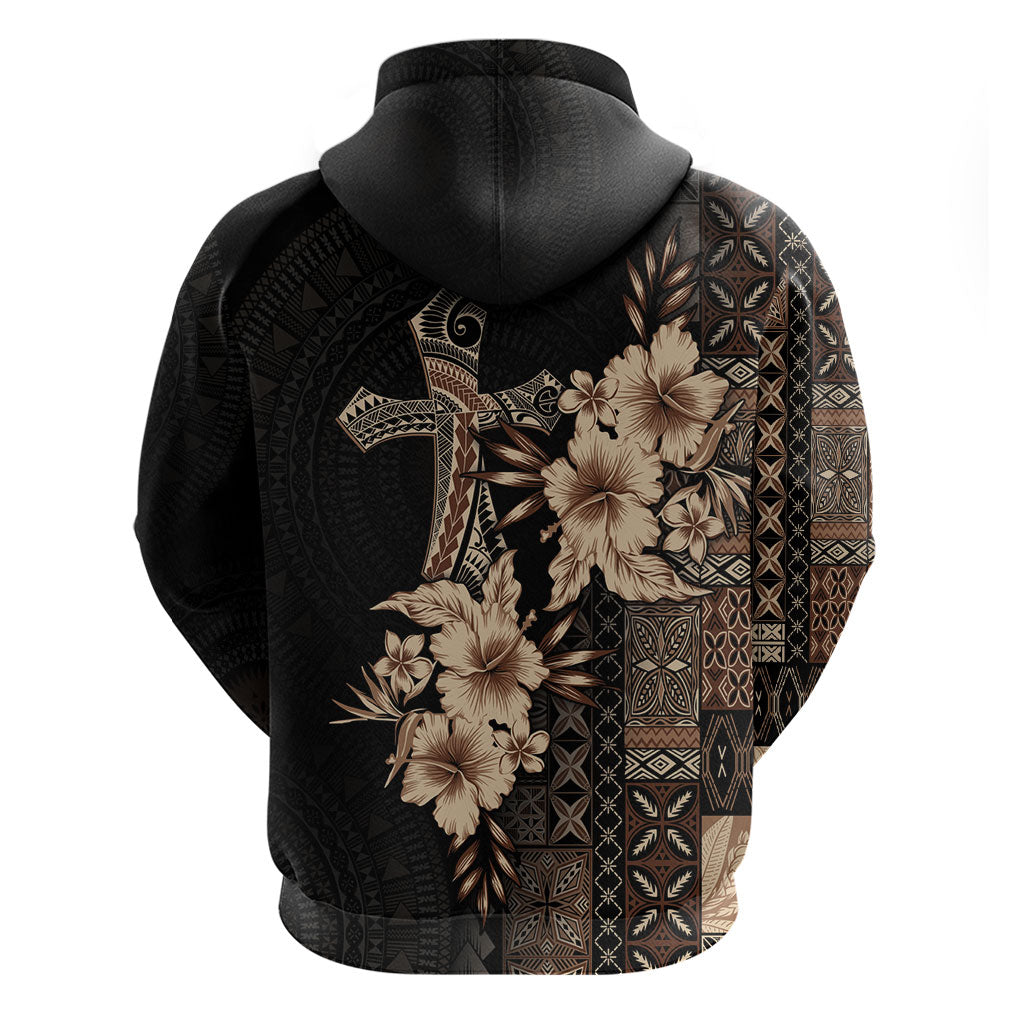 Samoa AIGA Mamanu Siapo Malu Motifs Zip Hoodie Black Ver