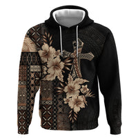Samoa AIGA Mamanu Siapo Malu Motifs Zip Hoodie Black Ver