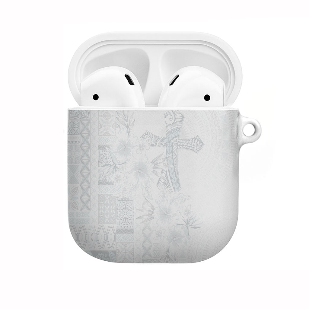 Samoa AIGA Mamanu Siapo Malu Motifs AirPods Case Lotu a Tamaiti White Ver