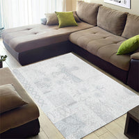 Samoa AIGA Mamanu Siapo Malu Motifs Area Rug Lotu a Tamaiti White Ver