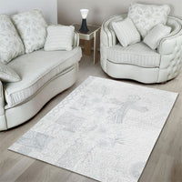 Samoa AIGA Mamanu Siapo Malu Motifs Area Rug Lotu a Tamaiti White Ver