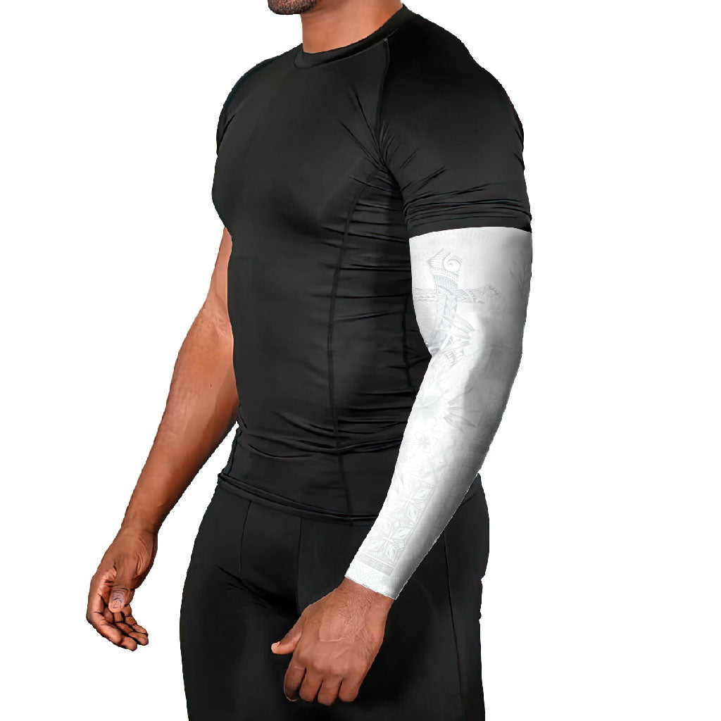 Samoa AIGA Mamanu Siapo Malu Motifs Arm Sleeves Lotu a Tamaiti White Ver