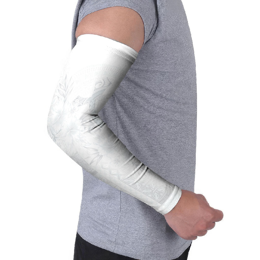 Samoa AIGA Mamanu Siapo Malu Motifs Arm Sleeves Lotu a Tamaiti White Ver