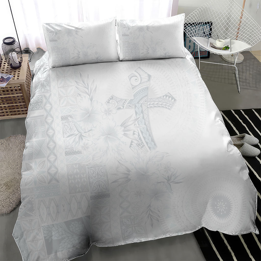 Samoa AIGA Mamanu Siapo Malu Motifs Bedding Set Lotu a Tamaiti White Ver