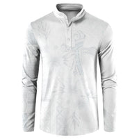 Samoa AIGA Mamanu Siapo Malu Motifs Button Sweatshirt Lotu a Tamaiti White Ver