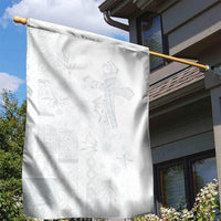 Samoa AIGA Mamanu Siapo Malu Motifs Garden Flag Lotu a Tamaiti White Ver LT7 - Polynesian Pride