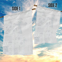 Samoa AIGA Mamanu Siapo Malu Motifs Garden Flag Lotu a Tamaiti White Ver LT7 - Polynesian Pride
