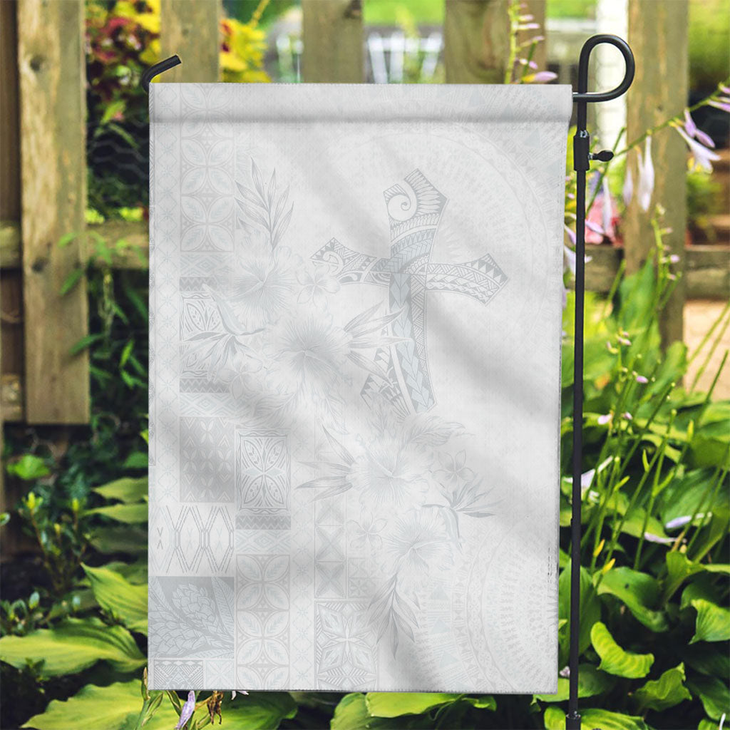 Samoa AIGA Mamanu Siapo Malu Motifs Garden Flag Lotu a Tamaiti White Ver LT7 Garden Flag White - Polynesian Pride