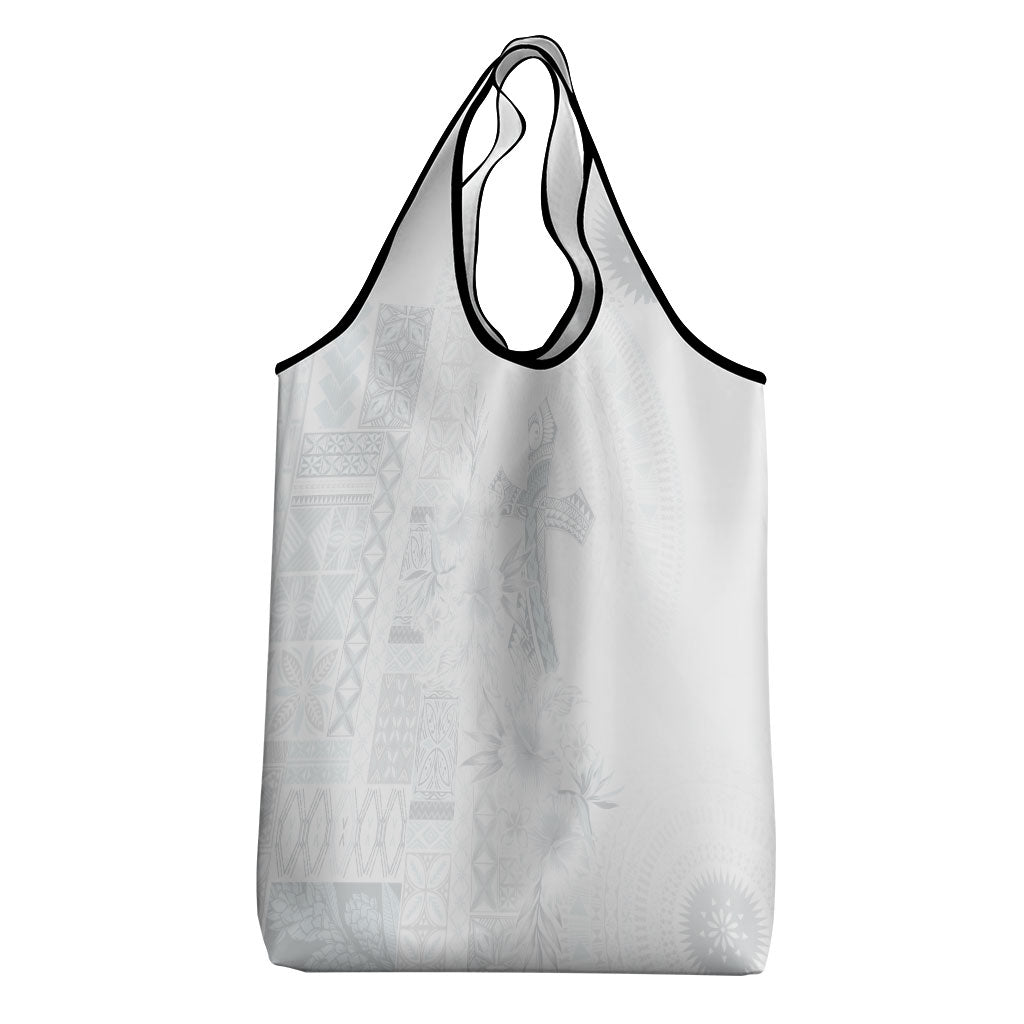 Samoa AIGA Mamanu Siapo Malu Motifs Grocery Bag Lotu a Tamaiti White Ver LT7 - Polynesian Pride