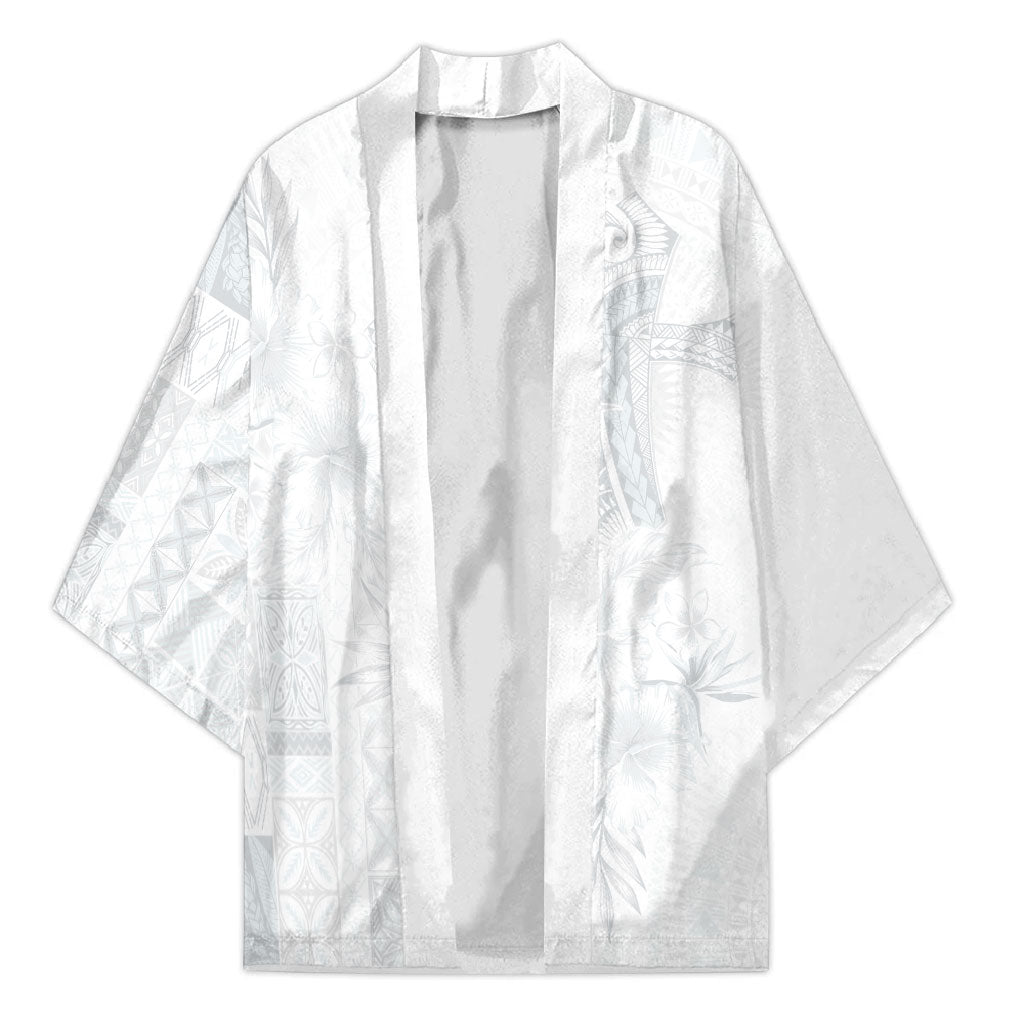 Samoa AIGA Mamanu Siapo Malu Motifs Kimono Lotu a Tamaiti White Ver