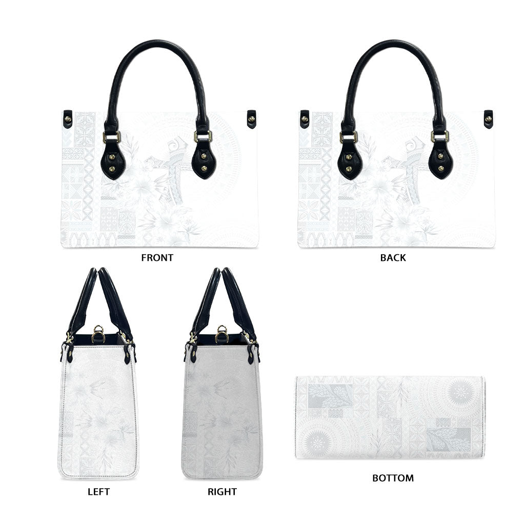 Samoa AIGA Mamanu Siapo Malu Motifs Leather Bag Lotu a Tamaiti White Ver
