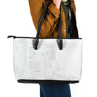 Samoa AIGA Mamanu Siapo Malu Motifs Leather Tote Bag Lotu a Tamaiti White Ver LT7 - Polynesian Pride