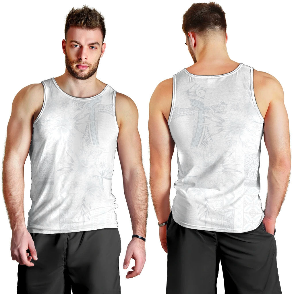 Samoa AIGA Mamanu Siapo Malu Motifs Men Tank Top Lotu a Tamaiti White Ver