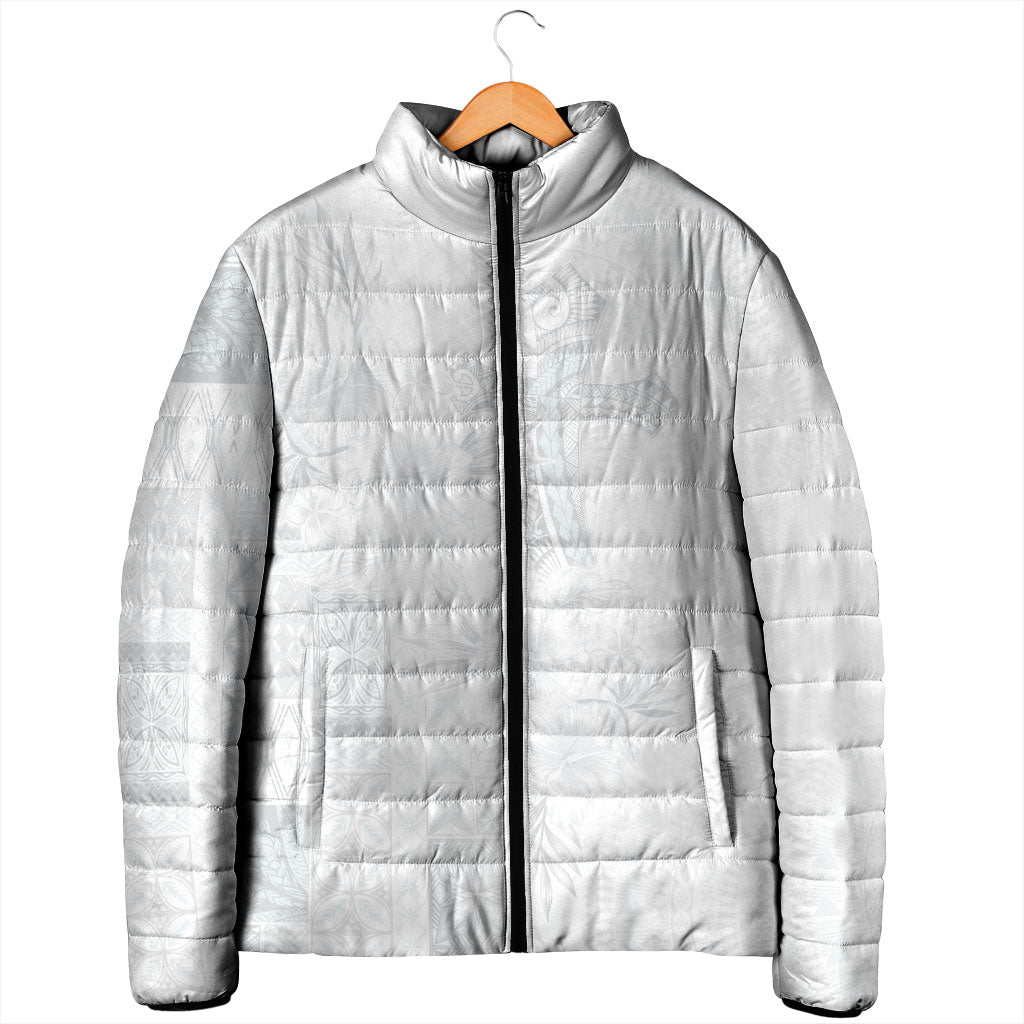 Samoa AIGA Mamanu Siapo Malu Motifs Padded Jacket Lotu a Tamaiti White Ver