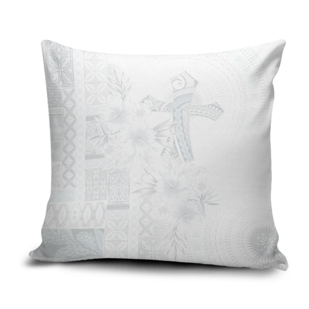 Samoa AIGA Mamanu Siapo Malu Motifs Pillow Cover Lotu a Tamaiti White Ver