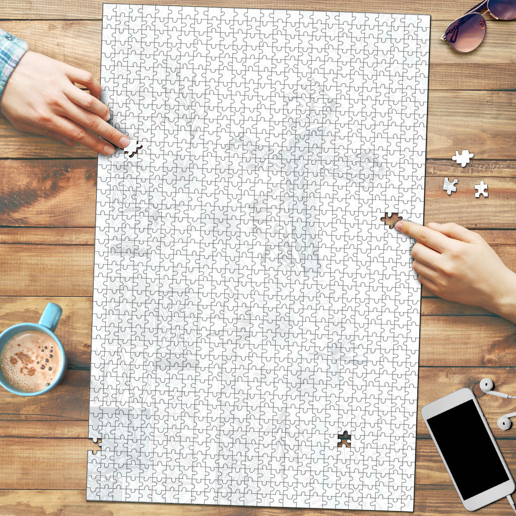 Samoa AIGA Mamanu Siapo Malu Motifs Puzzle Lotu a Tamaiti White Ver
