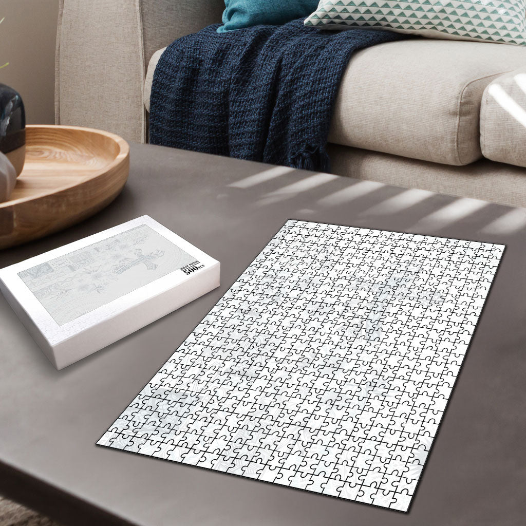 Samoa AIGA Mamanu Siapo Malu Motifs Puzzle Lotu a Tamaiti White Ver
