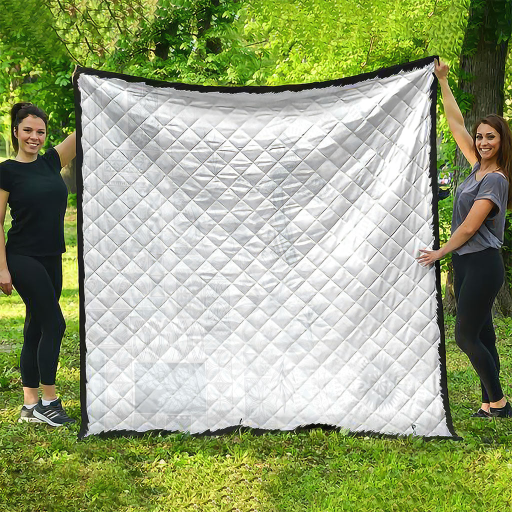 Samoa AIGA Mamanu Siapo Malu Motifs Quilt Lotu a Tamaiti White Ver