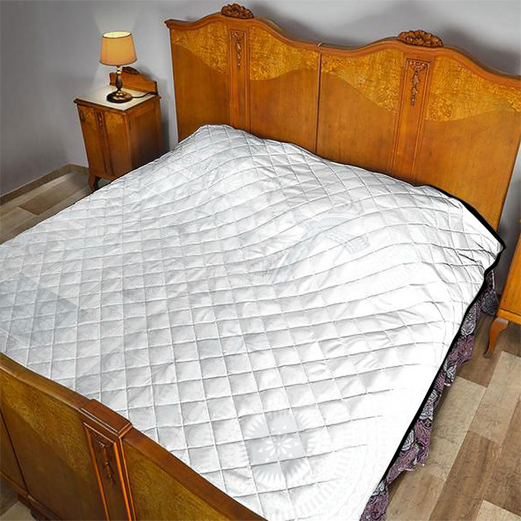 Samoa AIGA Mamanu Siapo Malu Motifs Quilt Lotu a Tamaiti White Ver