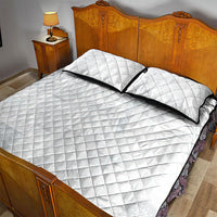 Samoa AIGA Mamanu Siapo Malu Motifs Quilt Bed Set Lotu a Tamaiti White Ver