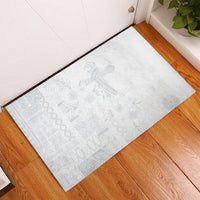 Samoa AIGA Mamanu Siapo Malu Motifs Rubber Doormat Lotu a Tamaiti White Ver