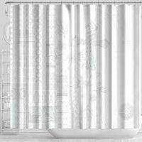 Samoa AIGA Mamanu Siapo Malu Motifs Shower Curtain Lotu a Tamaiti White Ver