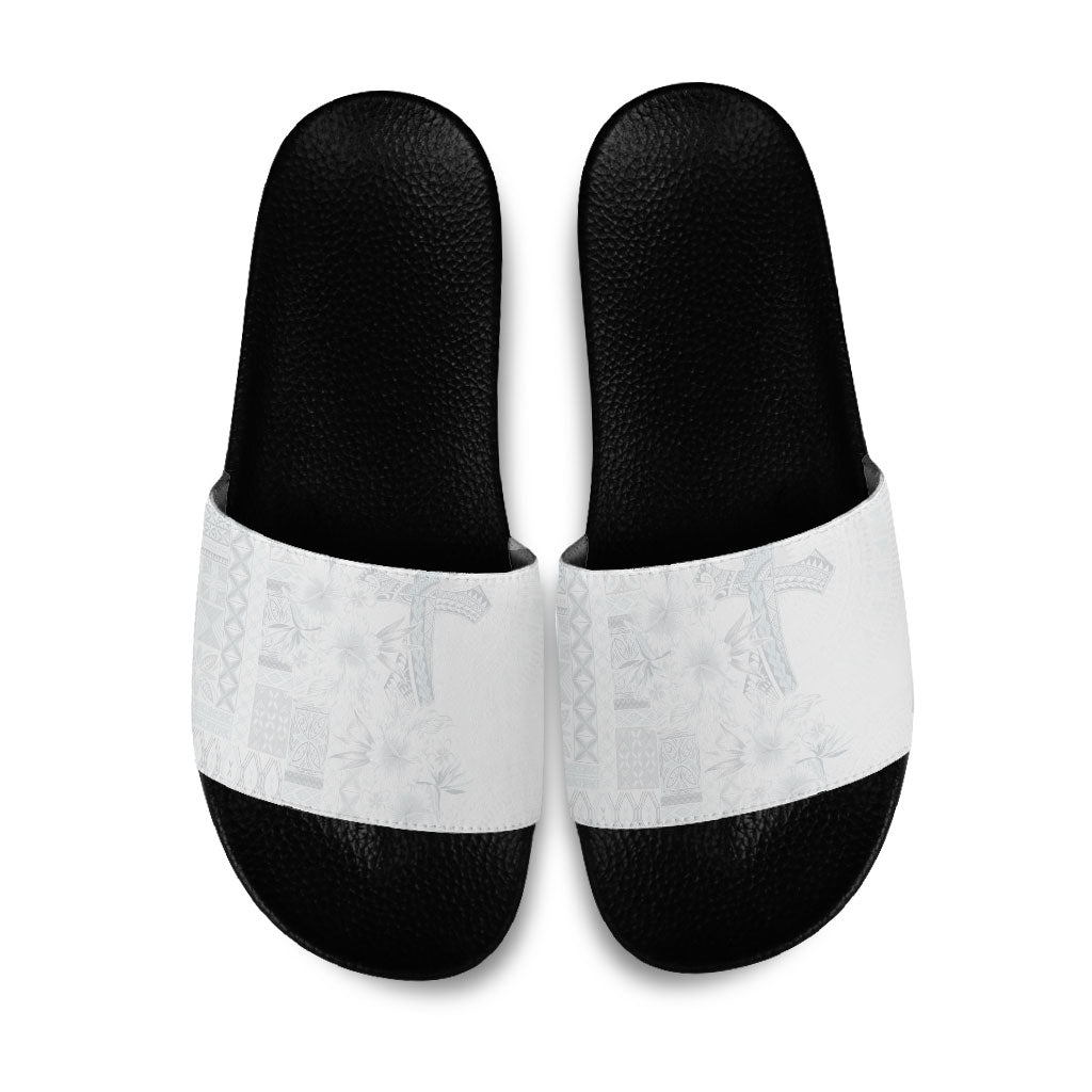 Samoa AIGA Mamanu Siapo Malu Motifs Slide Sandals Lotu a Tamaiti White Ver