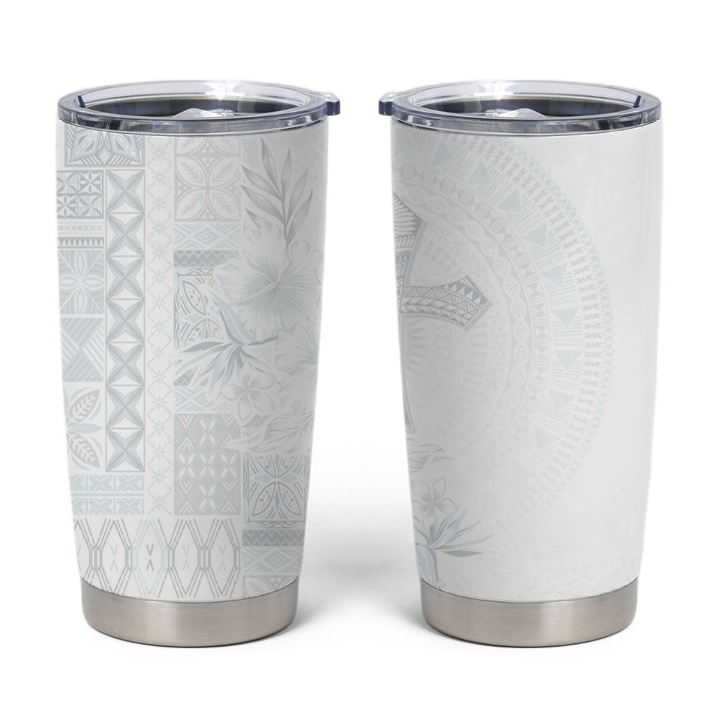 Samoa AIGA Mamanu Siapo Malu Motifs Tumbler Cup Lotu a Tamaiti White Ver