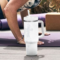 Samoa AIGA Mamanu Siapo Malu Motifs Tumbler With Handle Lotu a Tamaiti White Ver LT7 - Polynesian Pride