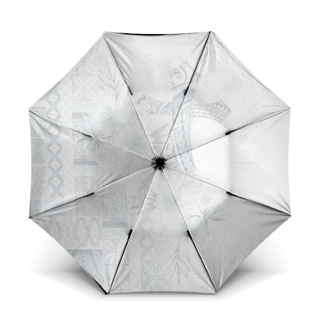 Samoa AIGA Mamanu Siapo Malu Motifs Umbrella Lotu a Tamaiti White Ver