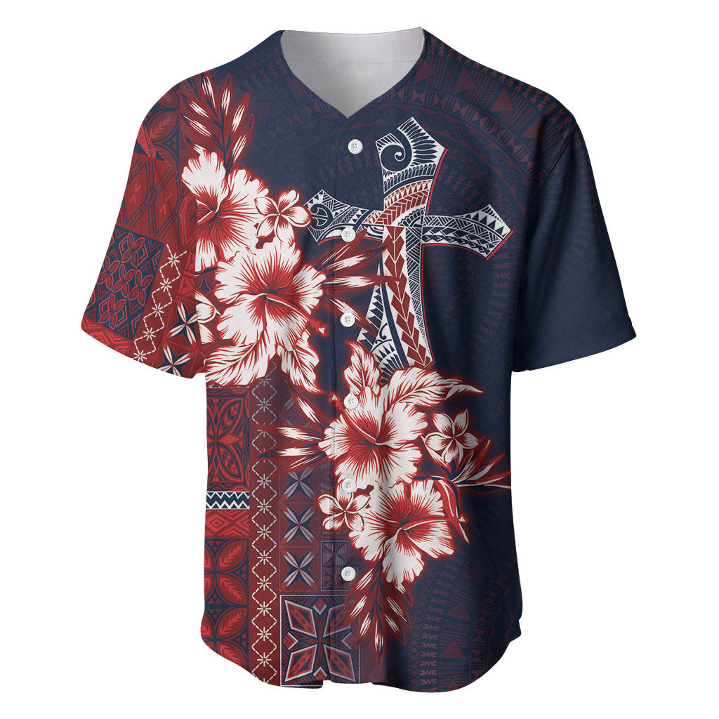 Samoa AIGA Mamanu Siapo Malu Motifs Baseball Jersey Flag Color