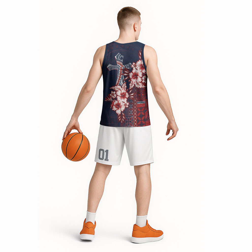 Samoa AIGA Mamanu Siapo Malu Motifs Basketball Jersey Flag Color